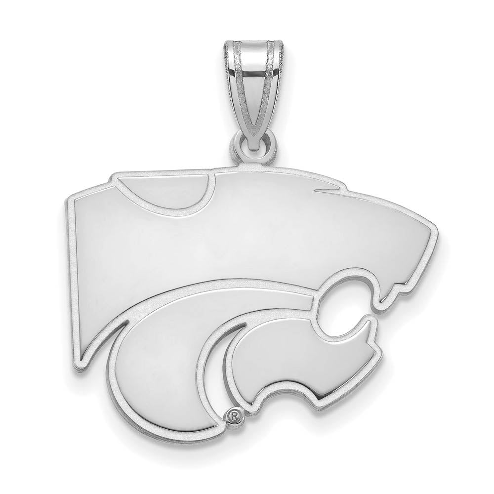 Sterling Silver Kansas State Large Mascot Pendant, Item P17928 by The Black Bow Jewelry Co.