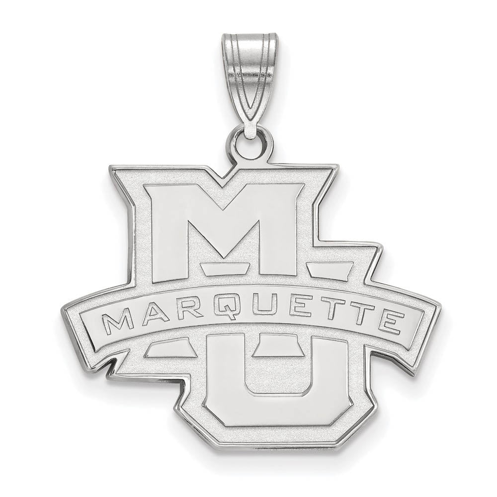 Sterling Silver Marquette U Large Logo Pendant, Item P17930 by The Black Bow Jewelry Co.