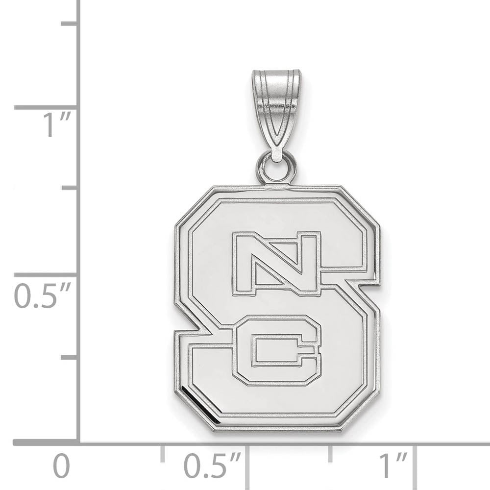Alternate view of the Sterling Silver North Carolina State Large 'NCS' Pendant by The Black Bow Jewelry Co.
