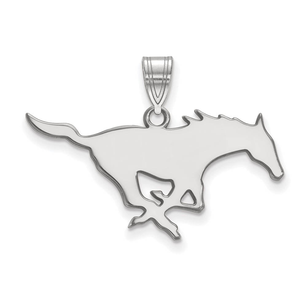 Sterling Silver Southern Methodist U. Large Pendant, Item P17946 by The Black Bow Jewelry Co.