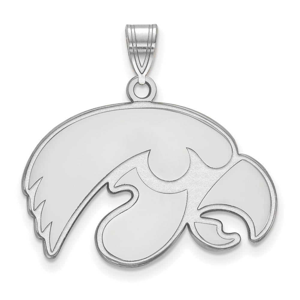Sterling Silver U. of Iowa Large Mascot Pendant, Item P17967 by The Black Bow Jewelry Co.