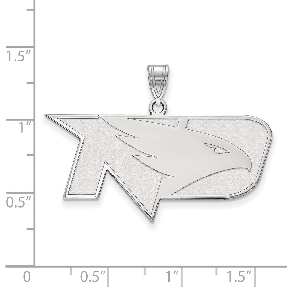 Alternate view of the Sterling Silver North Dakota Large Square Logo Pendant by The Black Bow Jewelry Co.