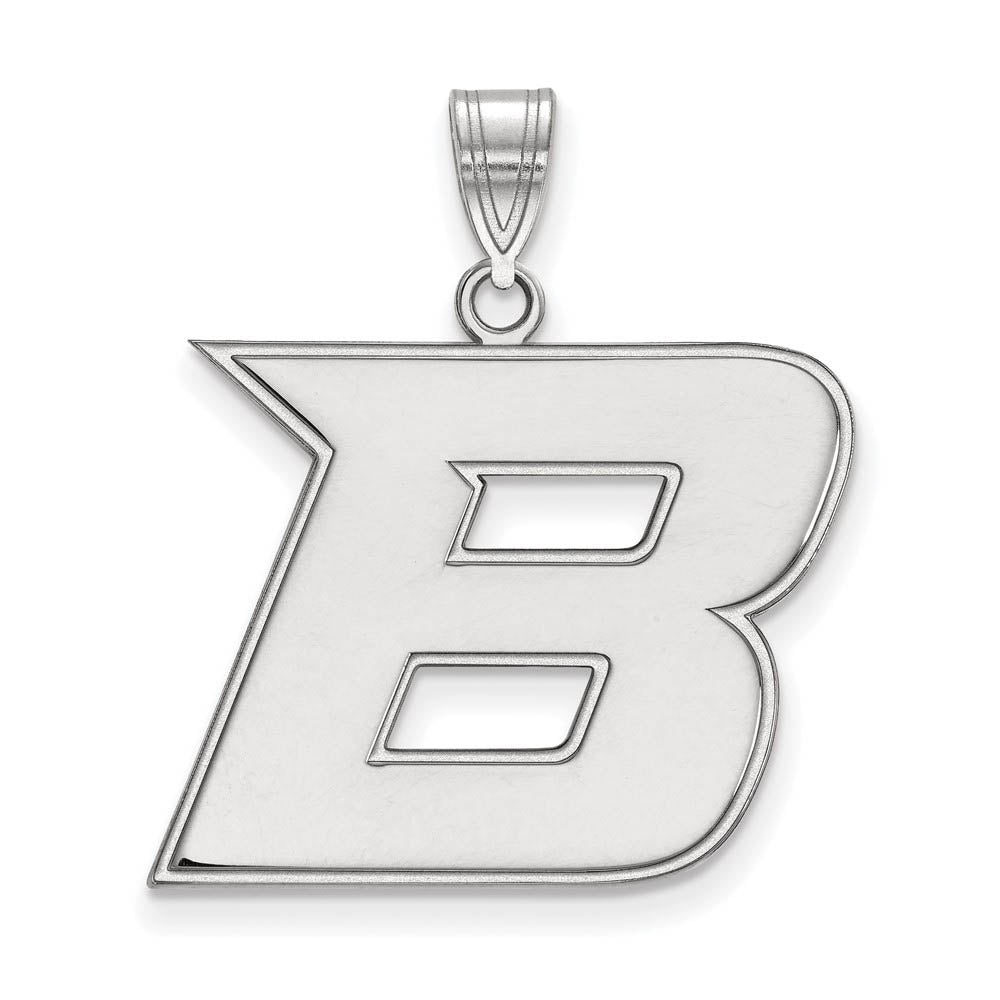 Sterling Silver Boise State Large Initial B Pendant, Item P18003 by The Black Bow Jewelry Co.