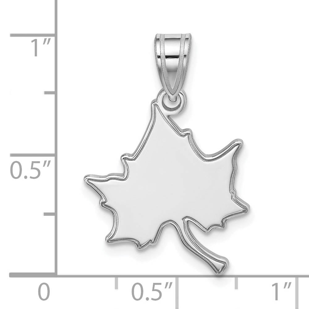 Alternate view of the Sterling Silver Indiana State Large Pendant by The Black Bow Jewelry Co.