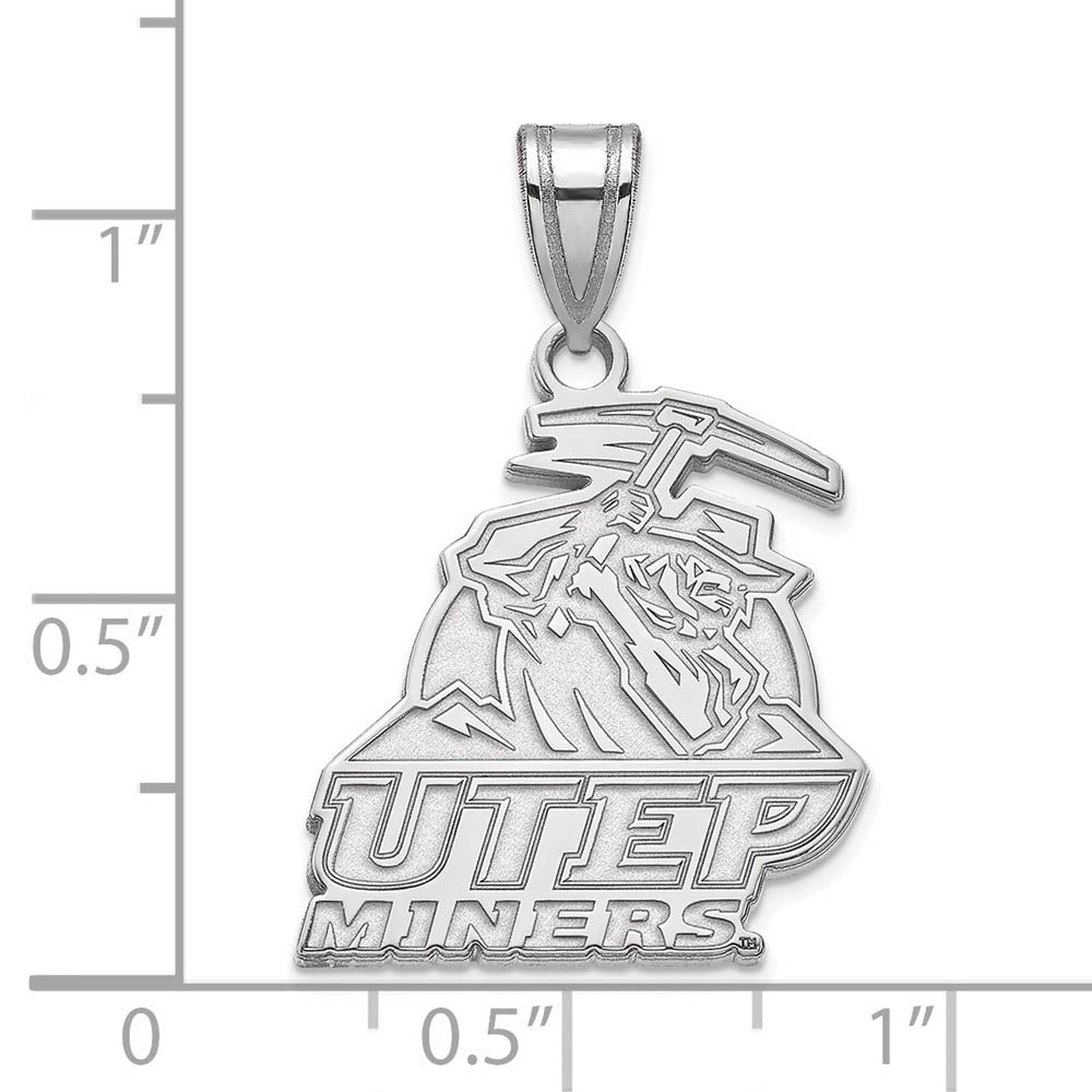Alternate view of the Sterling Silver U. of Texas at El Paso Large 'Miners' Pendant by The Black Bow Jewelry Co.