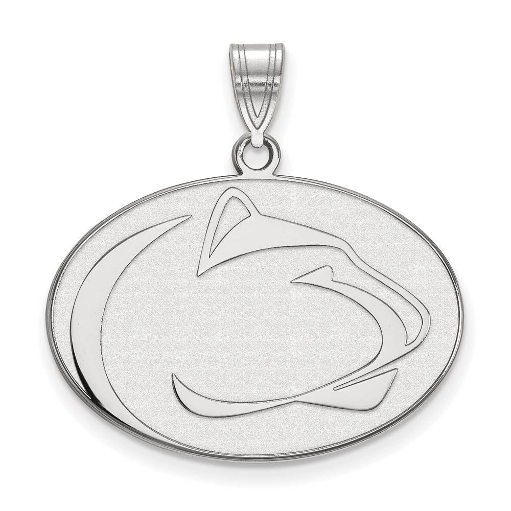 Sterling Silver Penn State Large Pendant, Item P18053 by The Black Bow Jewelry Co.