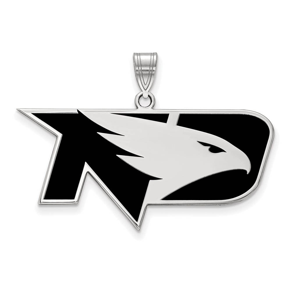 Sterling Silver North Dakota Large Enamel Pendant, Item P18063 by The Black Bow Jewelry Co.