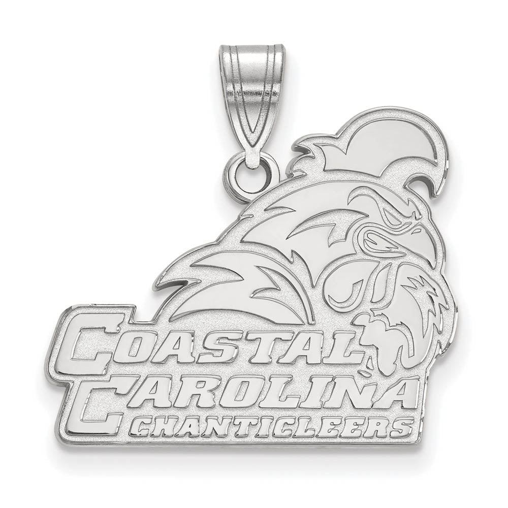 Sterling Silver Coastal Carolina U Large Pendant, Item P18103 by The Black Bow Jewelry Co.