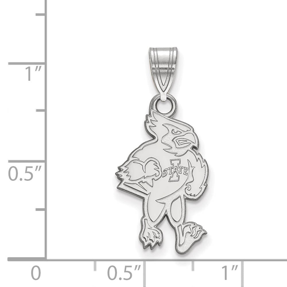 Alternate view of the Sterling Silver Iowa State Large Mascot Pendant by The Black Bow Jewelry Co.