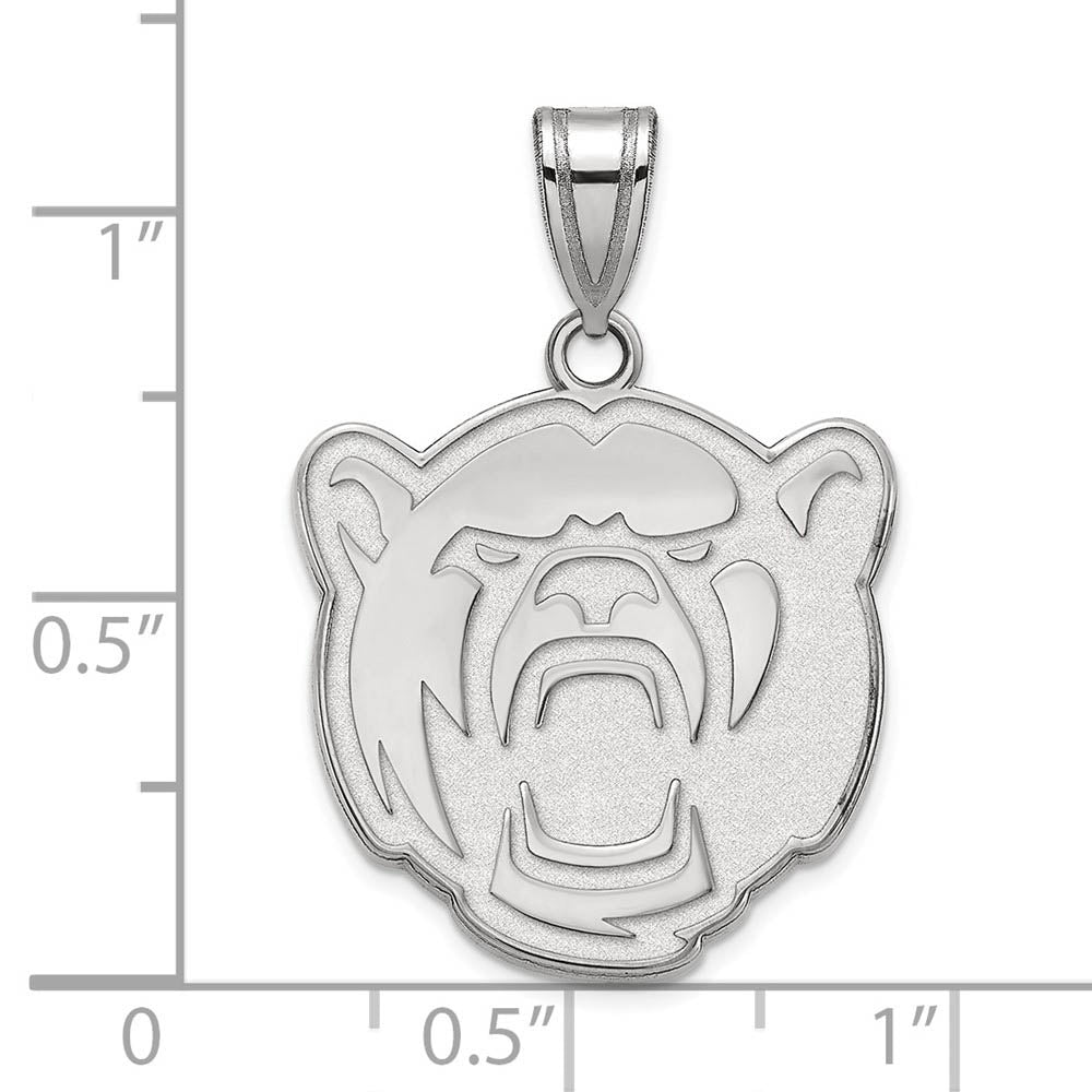 Alternate view of the Sterling Silver Baylor U Large Bear Logo Pendant Necklace by The Black Bow Jewelry Co.