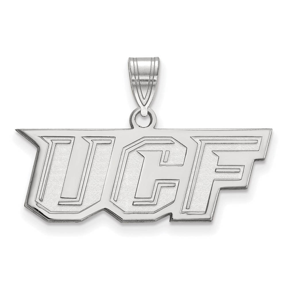 Sterling Silver Central Florida Large Block 'UCF' Pendant, Item P18202 by The Black Bow Jewelry Co.
