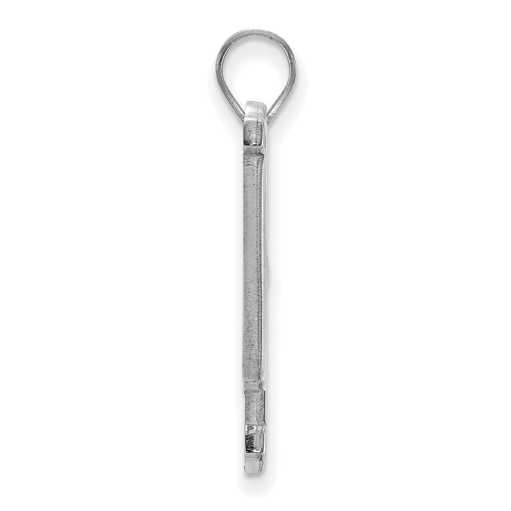 Alternate view of the Sterling Silver Wake Forest U. Large 'WF' Enamel Pendant by The Black Bow Jewelry Co.