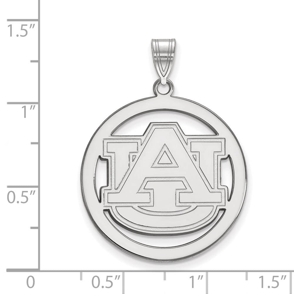 Alternate view of the Sterling Silver Auburn U XL Circle Pendant by The Black Bow Jewelry Co.
