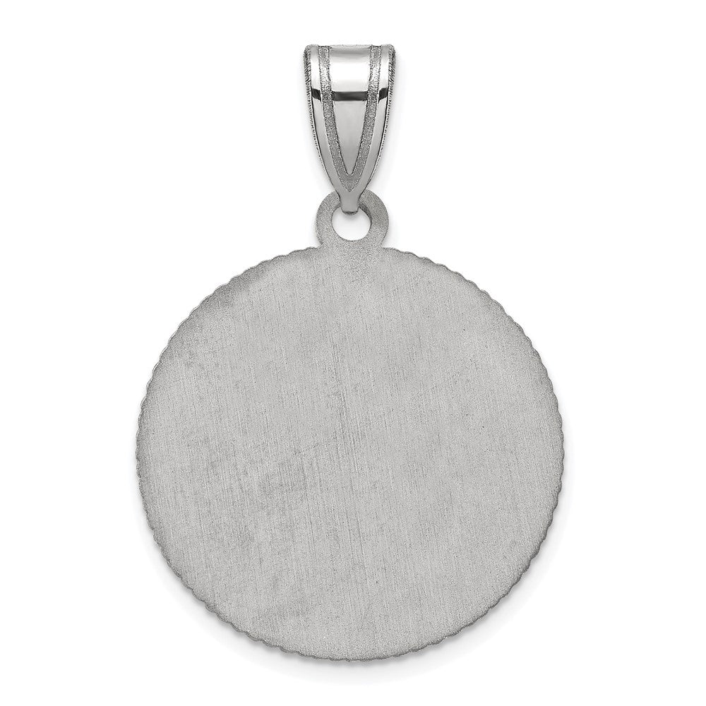 Alternate view of the Sterling Silver Baylor U Large Crest Disc Pendant by The Black Bow Jewelry Co.