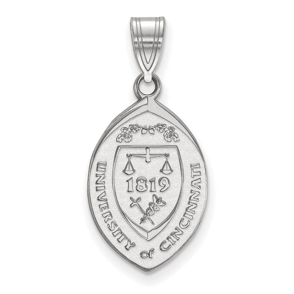 Sterling Silver U. of Cincinnati Large Crest Pendant, Item P18332 by The Black Bow Jewelry Co.