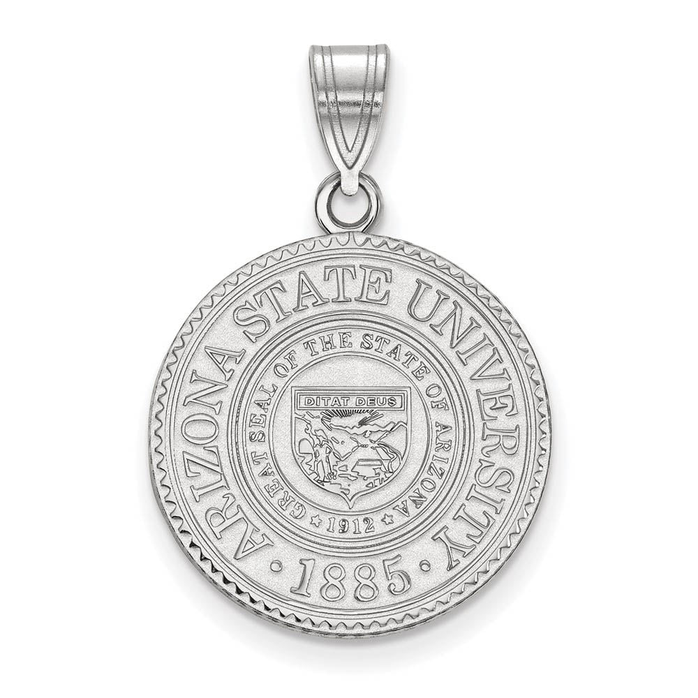 Sterling Silver Arizona State Large Crest Pendant, Item P18347 by The Black Bow Jewelry Co.