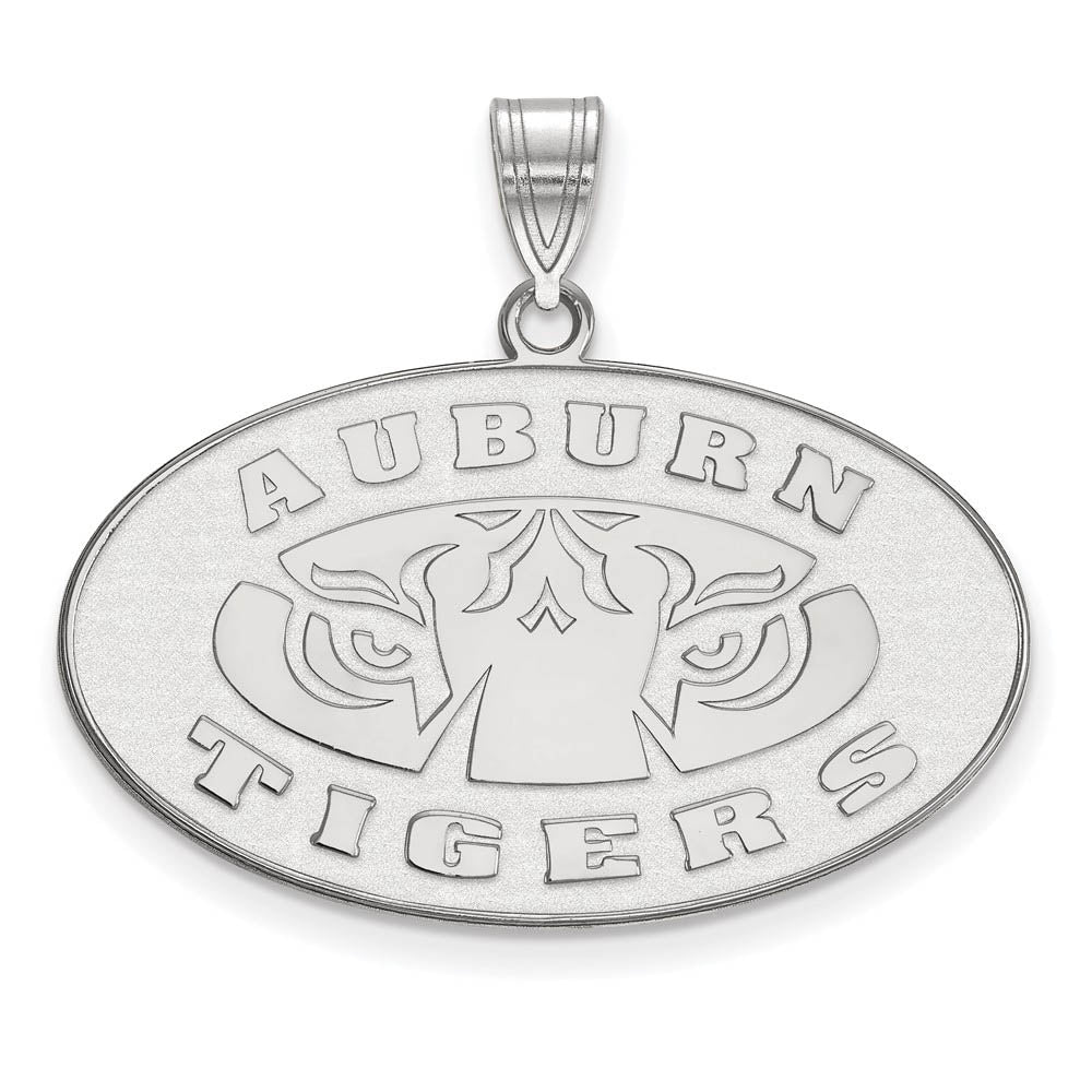 Sterling Silver Auburn U Large Logo Pendant, Item P18357 by The Black Bow Jewelry Co.