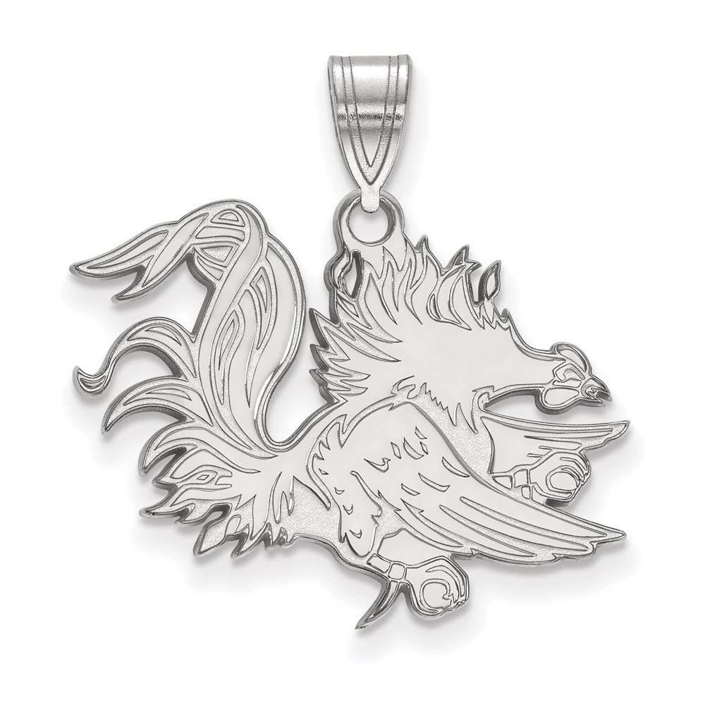 Sterling Silver South Carolina Large Mascot Pendant, Item P18374 by The Black Bow Jewelry Co.