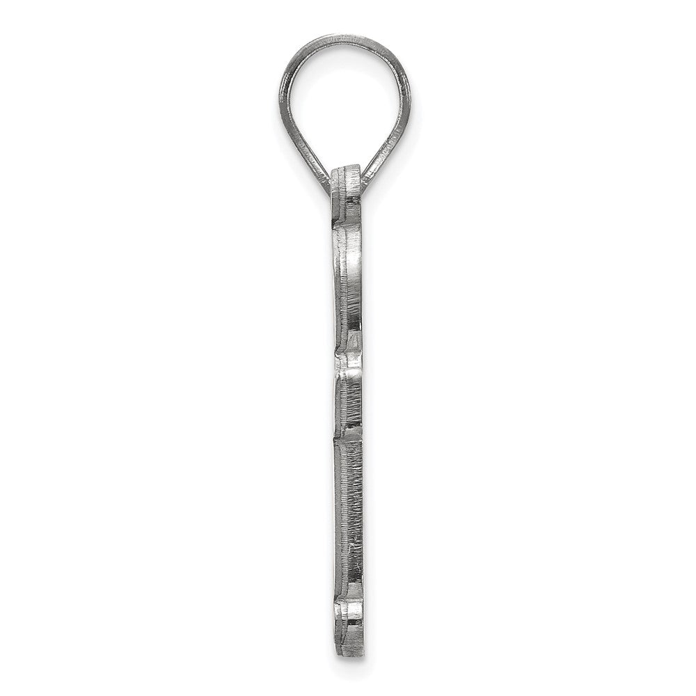 Alternate view of the Sterling Silver Baylor U Large 'BU' Enamel Pendant by The Black Bow Jewelry Co.