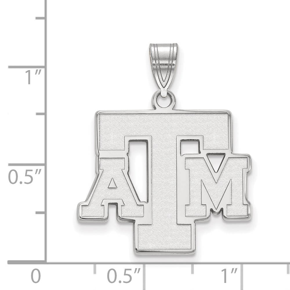 Alternate view of the Sterling Silver Texas A&M U. Large 'TAM' Pendant by The Black Bow Jewelry Co.