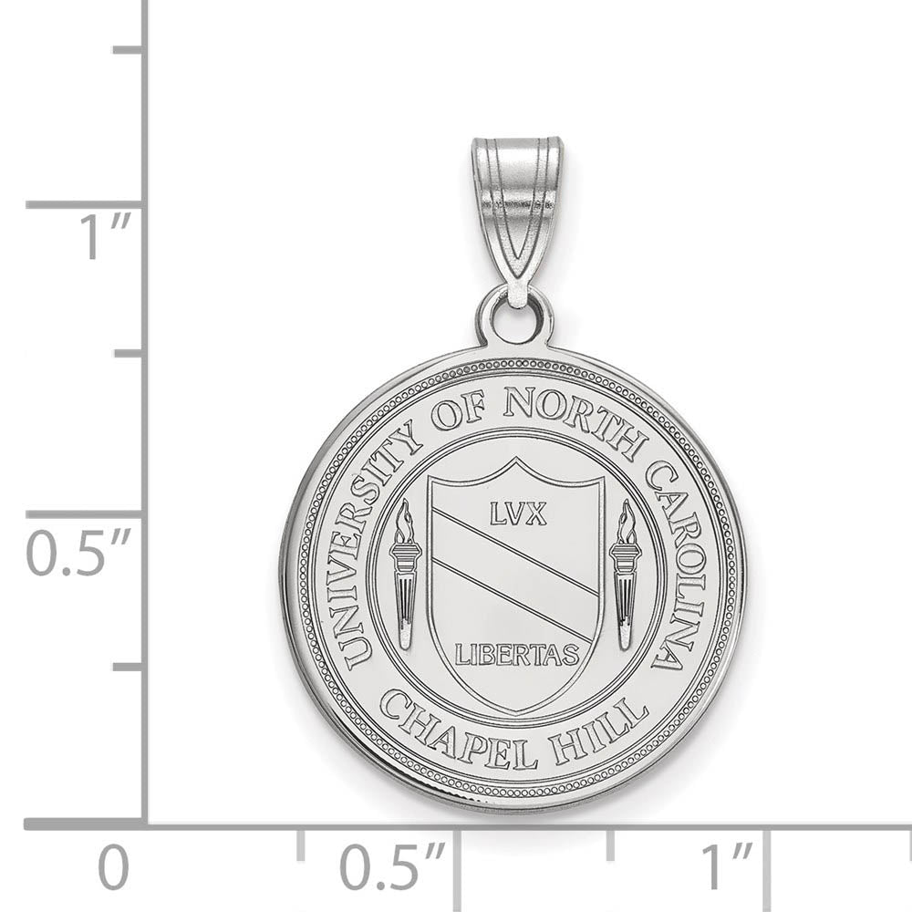 Alternate view of the Sterling Silver North Carolina Large Crest Pendant by The Black Bow Jewelry Co.