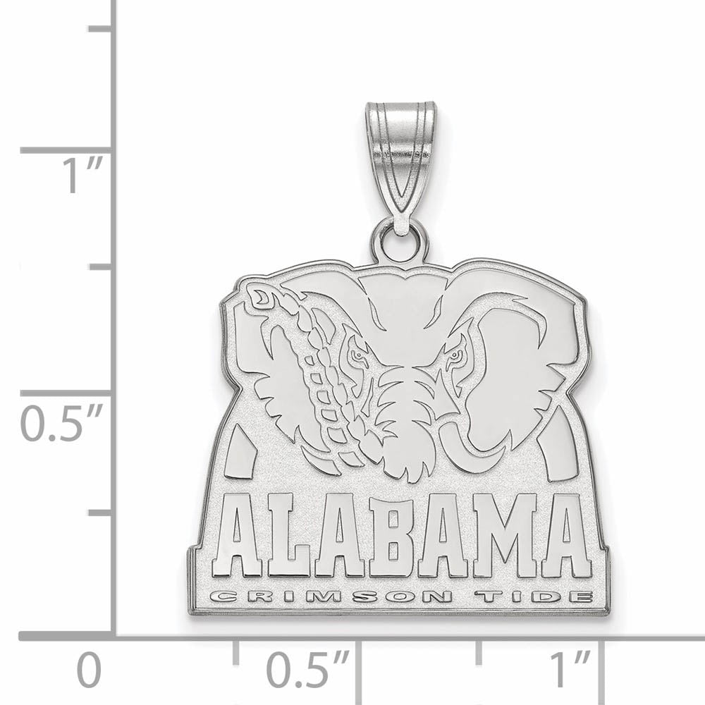 Alternate view of the Sterling Silver U. of Alabama Large Logo Pendant by The Black Bow Jewelry Co.