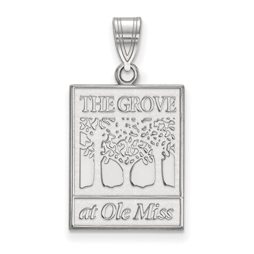Sterling Silver U. of Mississippi Large Pendant, Item P18416 by The Black Bow Jewelry Co.