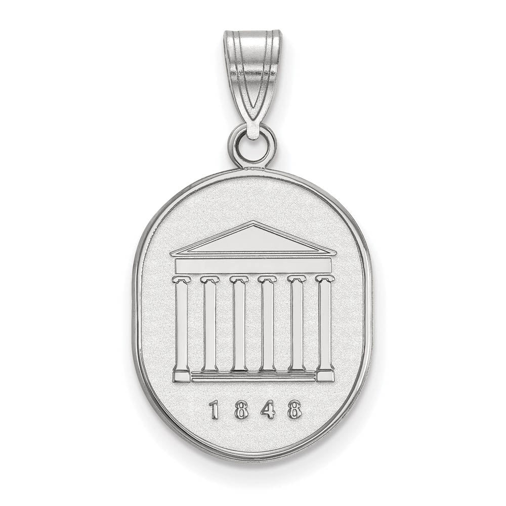 Sterling Silver U. of Mississippi Large Crest Pendant, Item P18451 by The Black Bow Jewelry Co.
