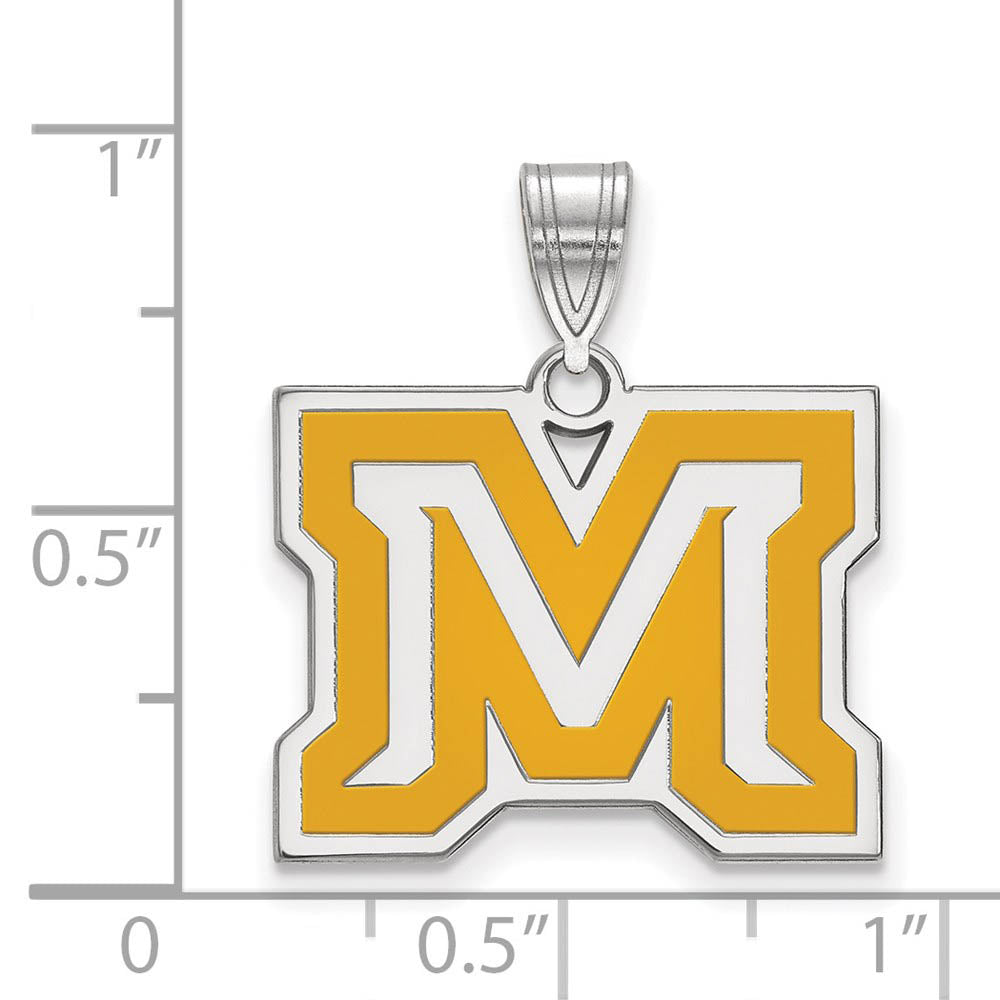 Alternate view of the Sterling Silver Montana State Medium Enamel Pendant by The Black Bow Jewelry Co.