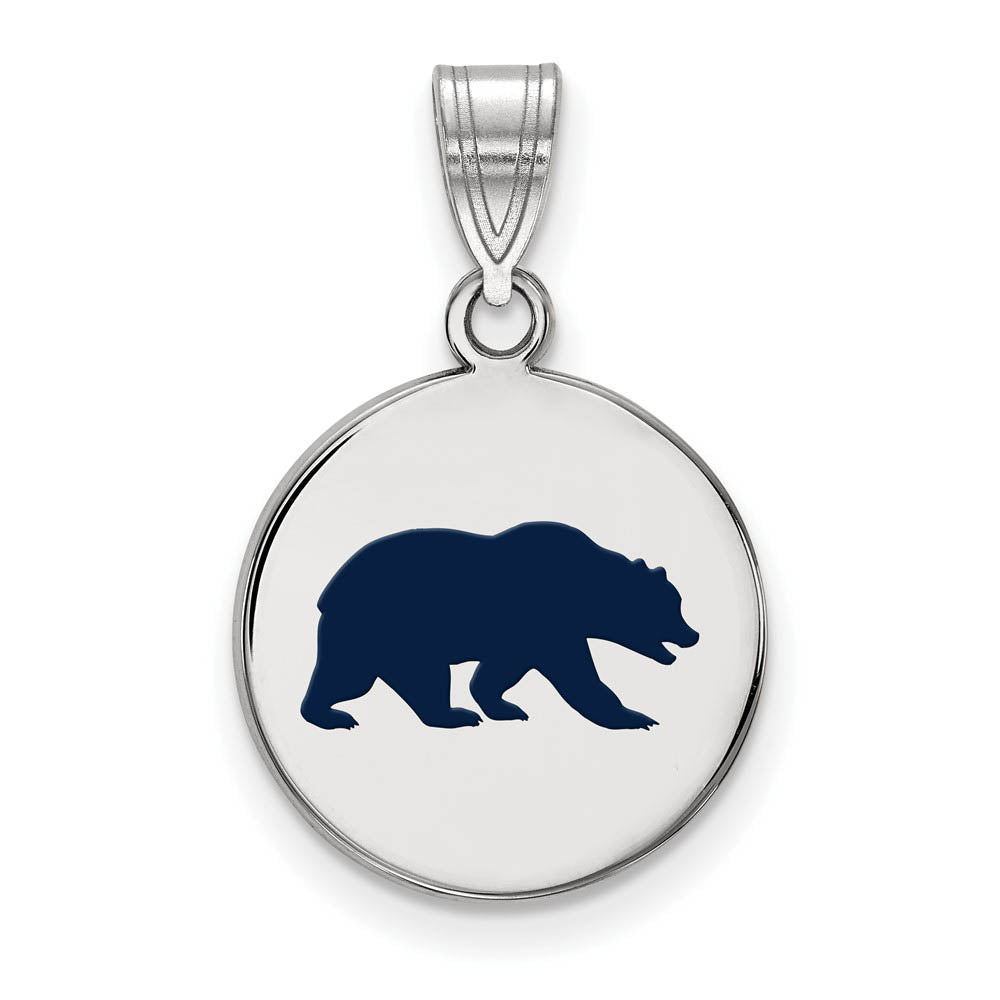 Sterling Silver California Berkeley Medium Enamel Disc Pendant, Item P18568 by The Black Bow Jewelry Co.