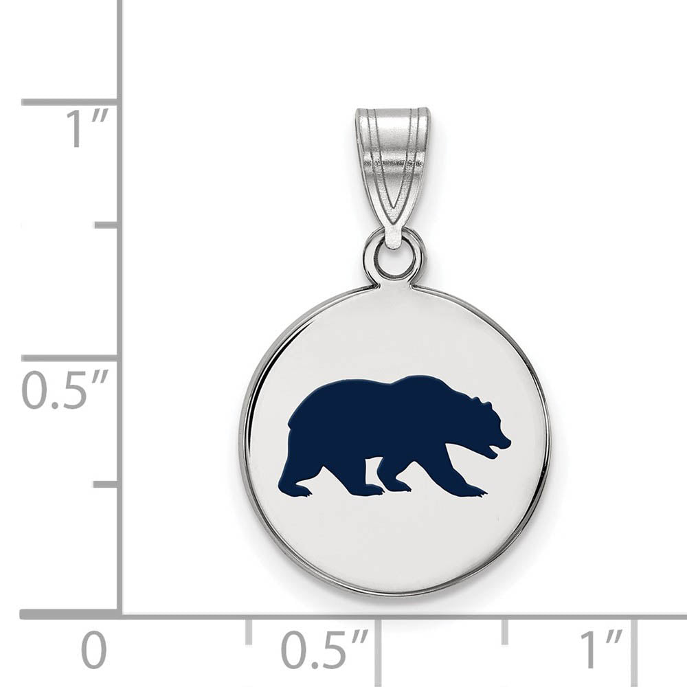 Alternate view of the Sterling Silver California Berkeley Medium Enamel Disc Pendant by The Black Bow Jewelry Co.