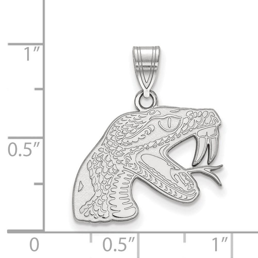Alternate view of the 10k White Gold Florida A&M U Medium Pendant by The Black Bow Jewelry Co.