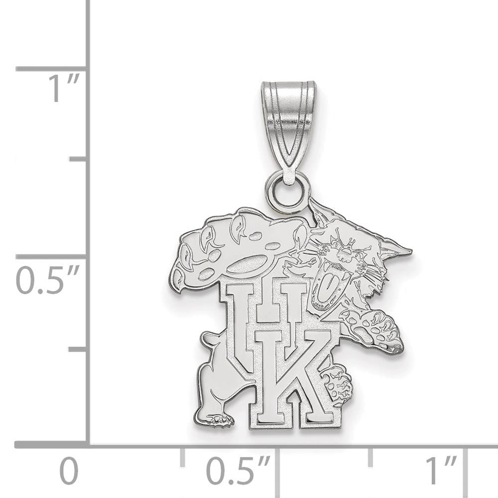 Alternate view of the 10k White Gold U. of Kentucky Medium Pendant by The Black Bow Jewelry Co.