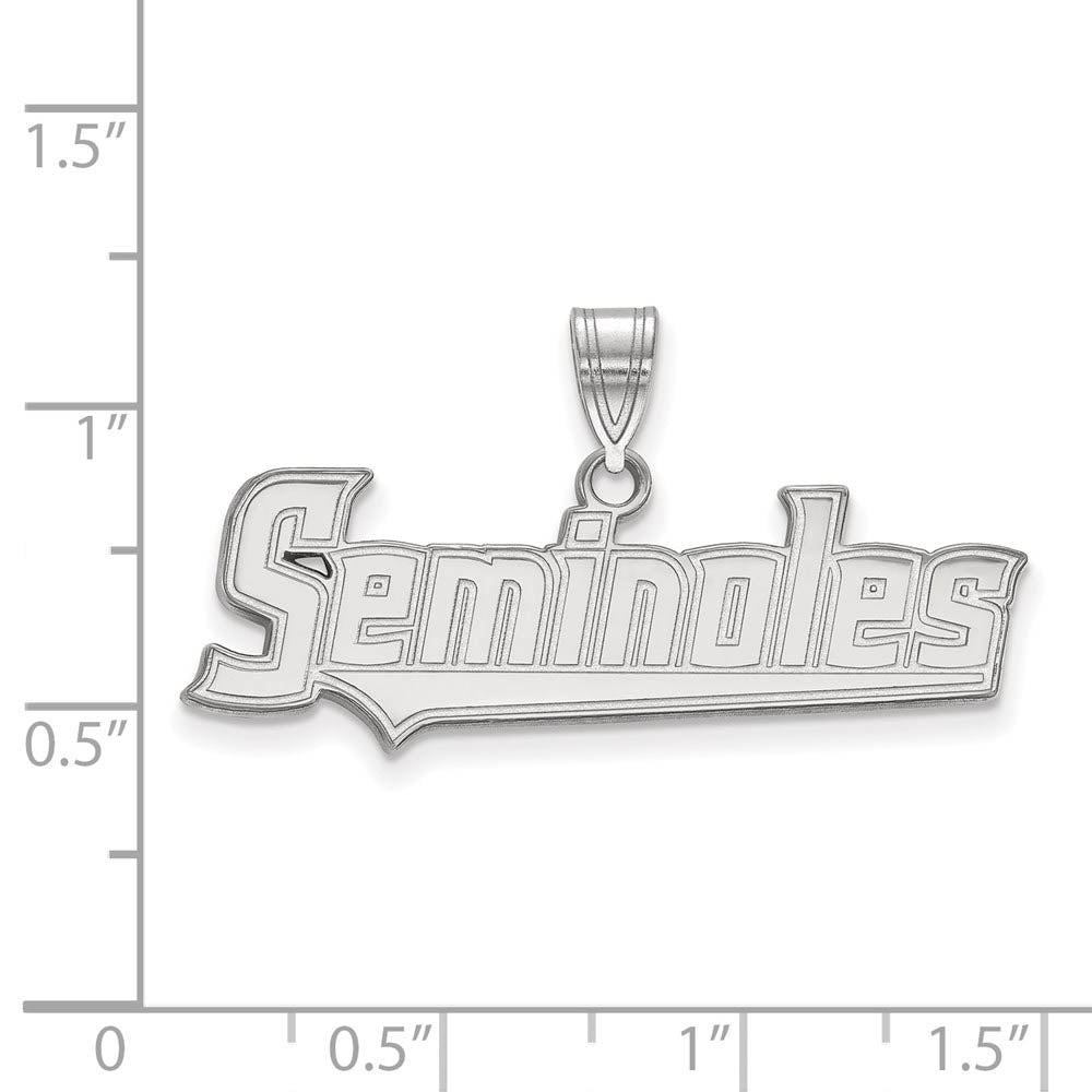 Alternate view of the 10k White Gold Florida State Medium Pendant by The Black Bow Jewelry Co.