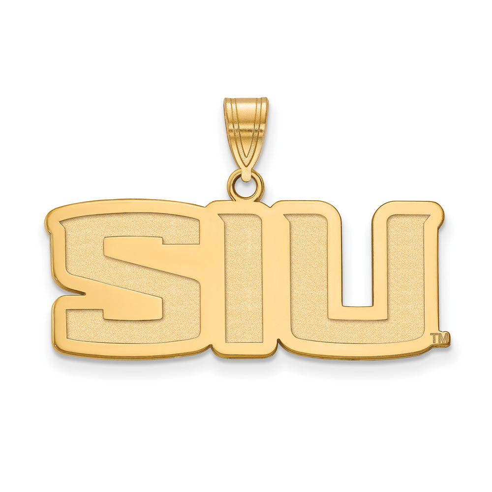 10k Yellow Gold Southern Illinois U. Medium 'SIU' Pendant, Item P18771 by The Black Bow Jewelry Co.