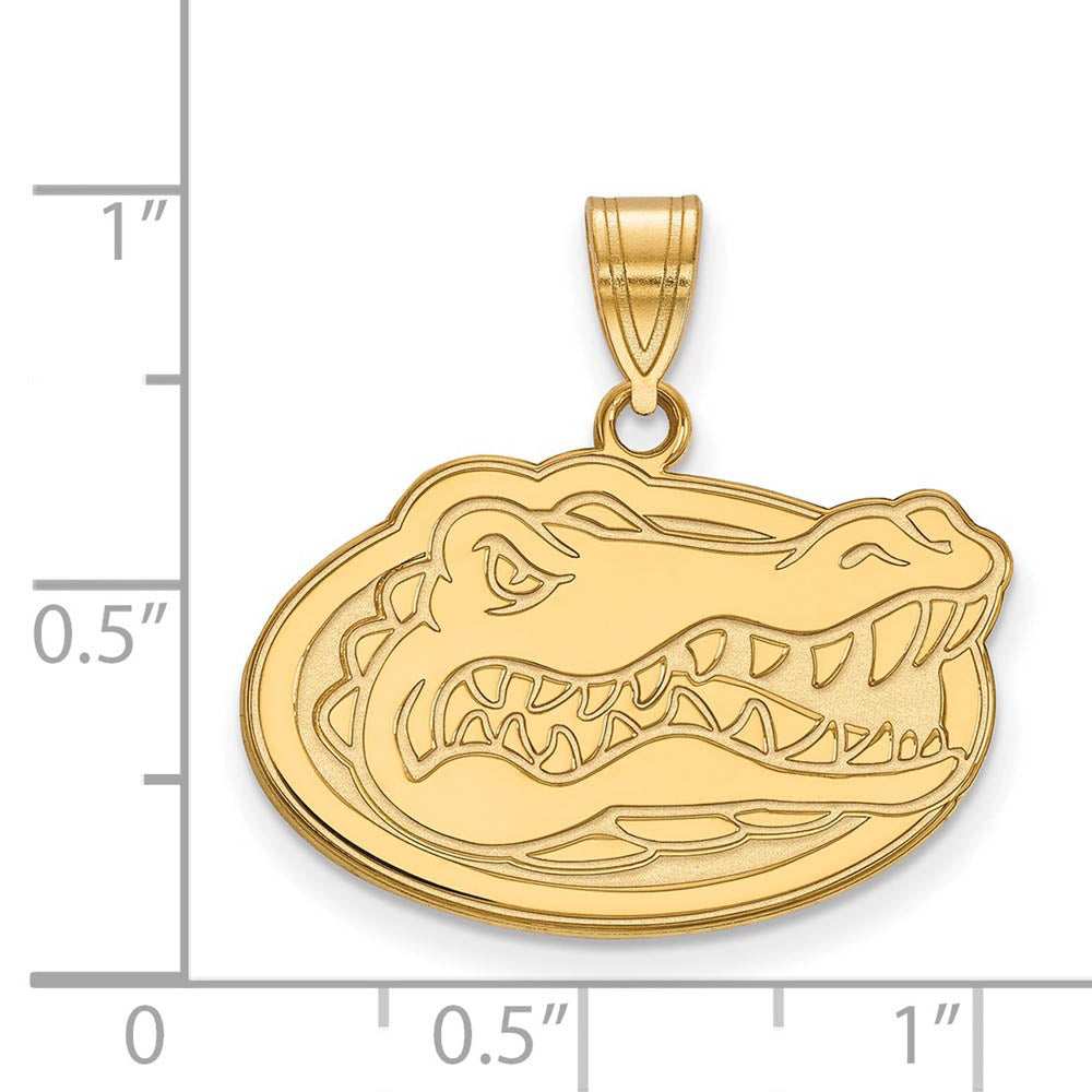 Alternate view of the 10k Yellow Gold U of Florida Medium Mascot Pendant by The Black Bow Jewelry Co.