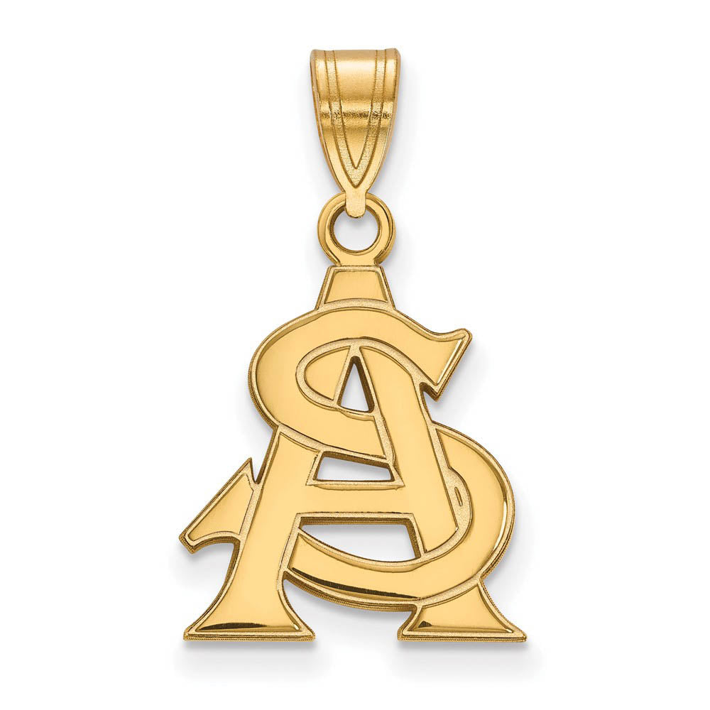 10k Yellow Gold Arizona State Medium Pendant, Item P18814 by The Black Bow Jewelry Co.