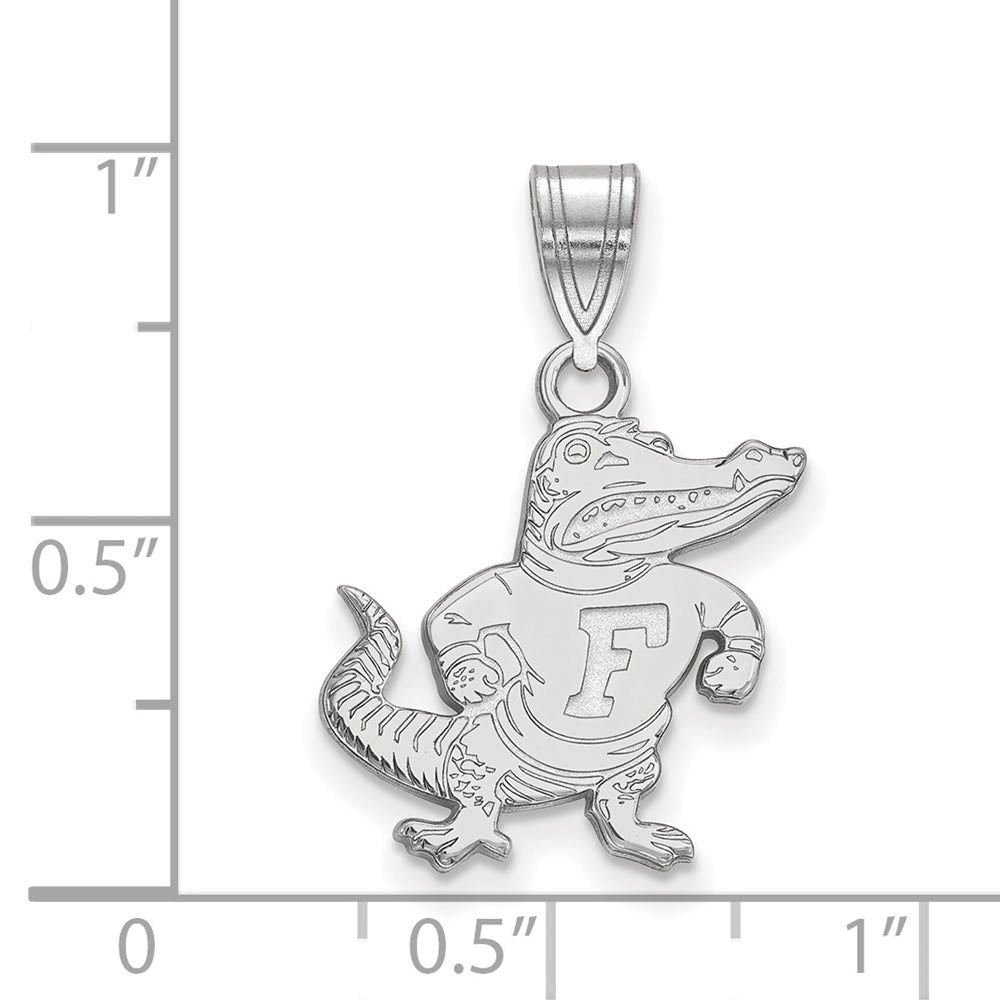 Alternate view of the 14k White Gold U of Florida Medium Pendant by The Black Bow Jewelry Co.