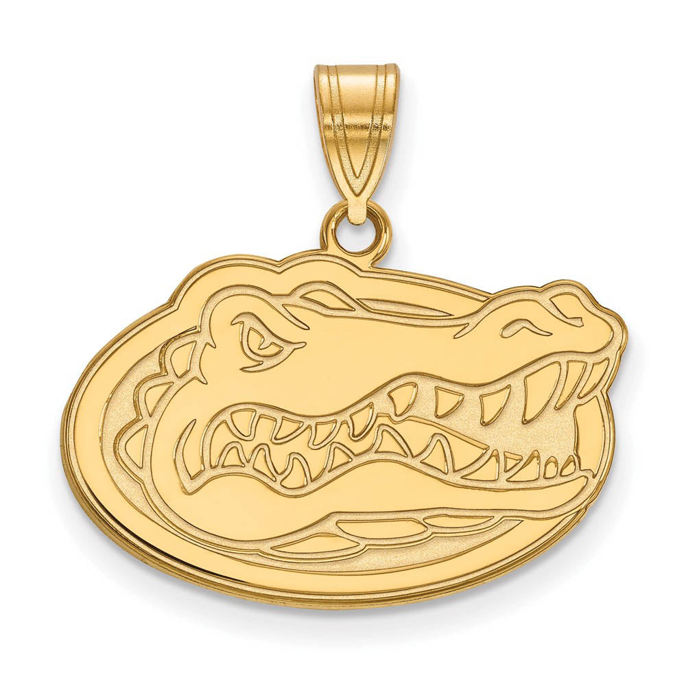 14k Yellow Gold U of Florida Medium Mascot Pendant, Item P19083 by The Black Bow Jewelry Co.