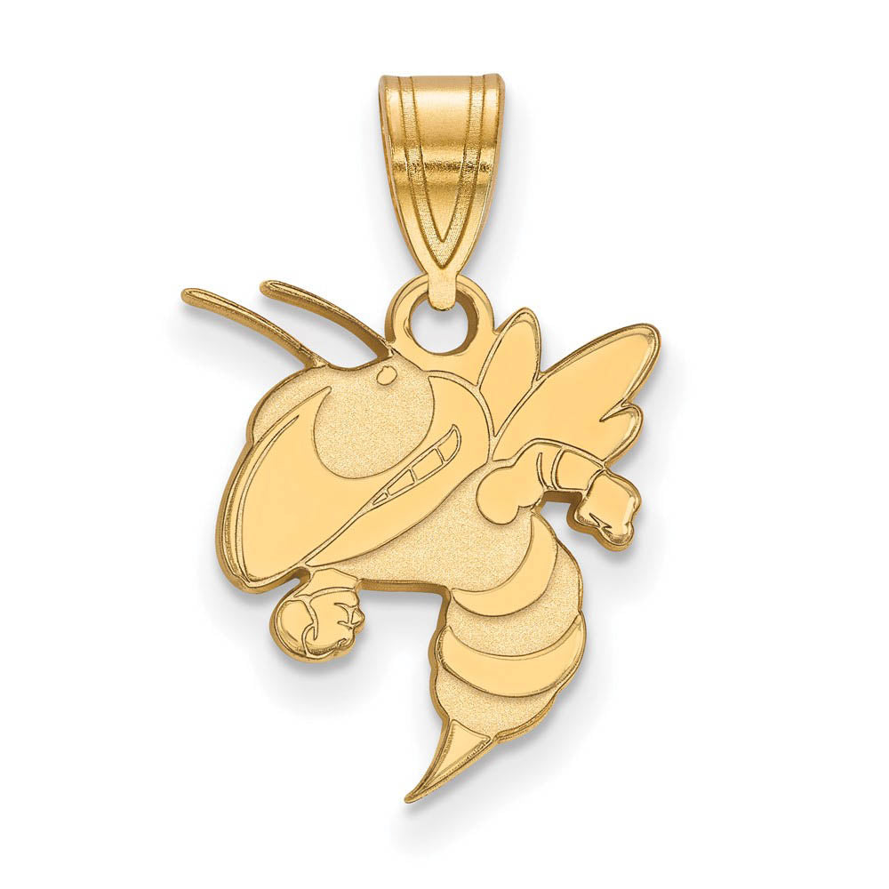 14k Yellow Gold Georgia Technology Medium Pendant, Item P19151 by The Black Bow Jewelry Co.