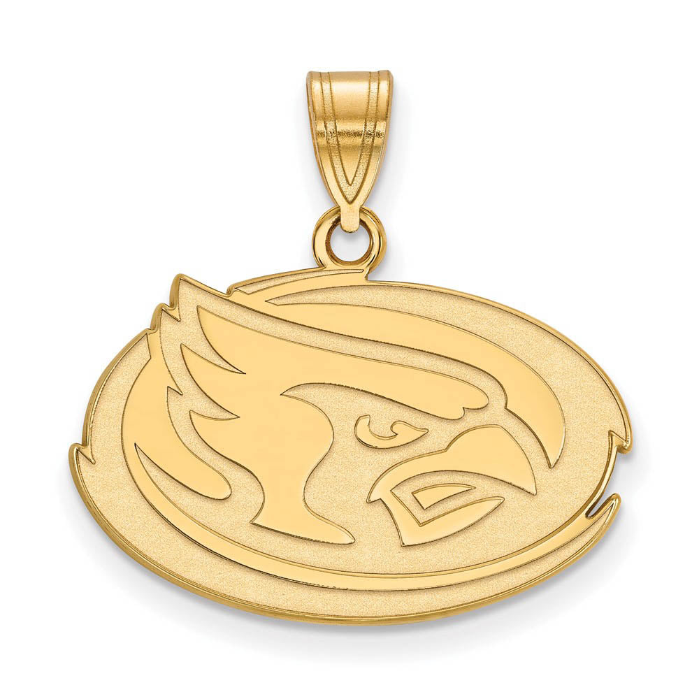 14k Gold Plated Silver Iowa State Medium Pendant, Item P19316 by The Black Bow Jewelry Co.