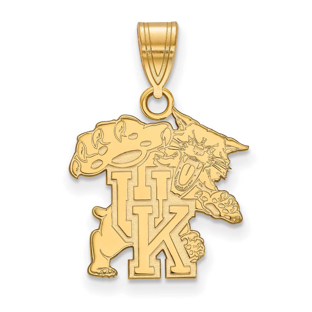 14k Gold Plated Silver U. of Kentucky Medium Pendant, Item P19356 by The Black Bow Jewelry Co.