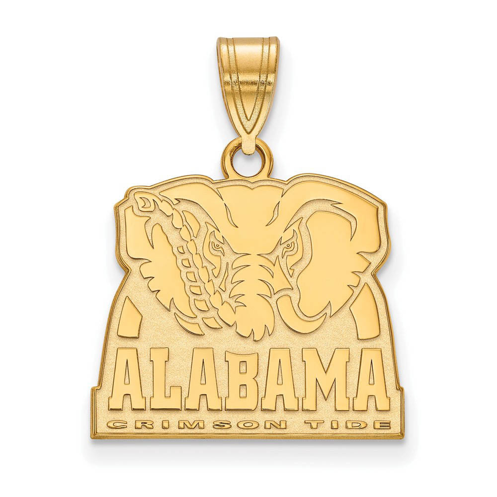 14k Gold Plated Silver U. of Alabama Medium Logo Pendant, Item P19370 by The Black Bow Jewelry Co.