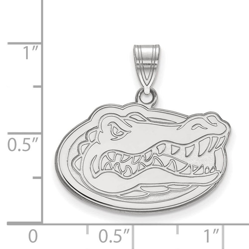Alternate view of the Sterling Silver U. of Florida Medium Mascot Pendant by The Black Bow Jewelry Co.