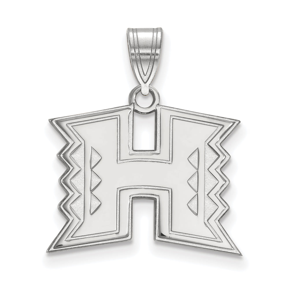 Sterling Silver The U. of Hawai&#39;i Medium Pendant, Item P19438 by The Black Bow Jewelry Co.