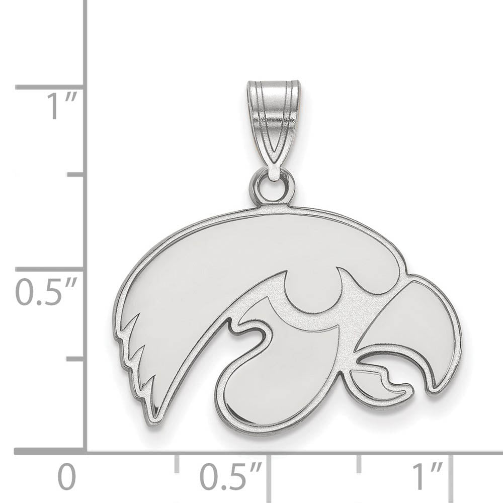 Alternate view of the Sterling Silver U. of Iowa Medium Mascot Pendant by The Black Bow Jewelry Co.