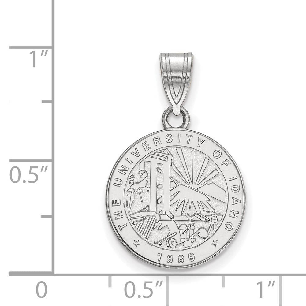 Alternate view of the Sterling Silver U. of Idaho Medium Crest Pendant by The Black Bow Jewelry Co.