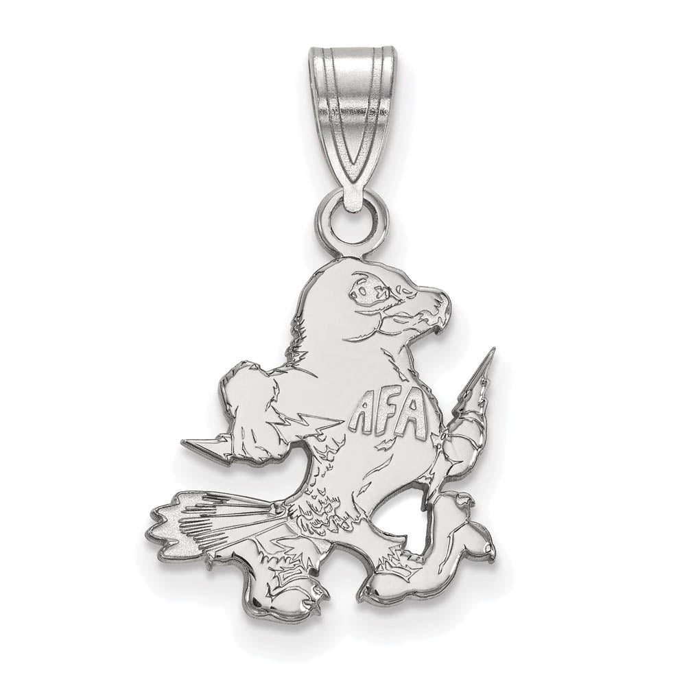 Sterling Silver Air Force Academy Medium Pendant, Item P19498 by The Black Bow Jewelry Co.