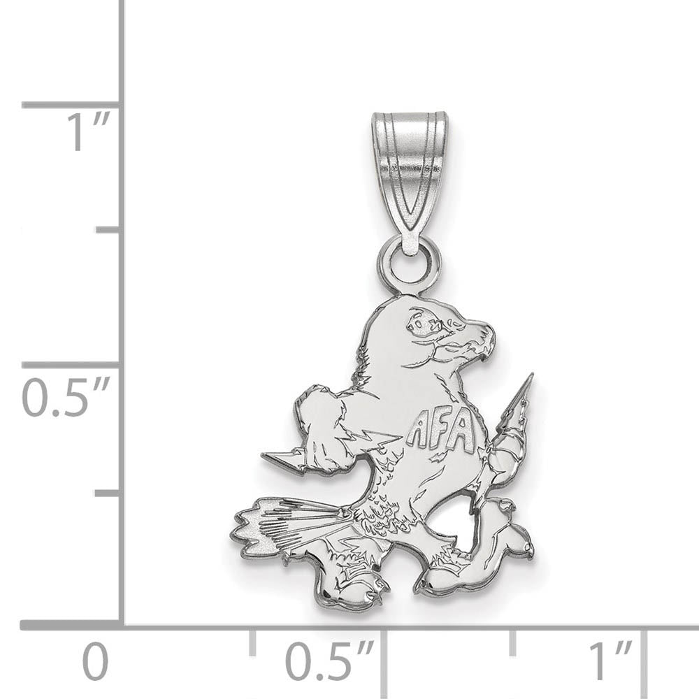 Alternate view of the Sterling Silver Air Force Academy Medium Pendant by The Black Bow Jewelry Co.