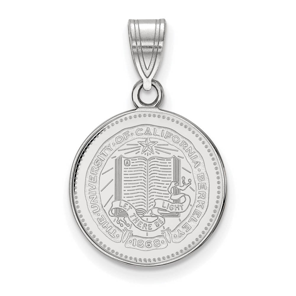Sterling Silver California Berkeley Medium Crest Pendant, Item P19524 by The Black Bow Jewelry Co.